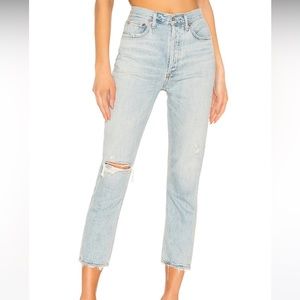 Agolde Women’s Riley High Rise Straight Crop jeans Size 25